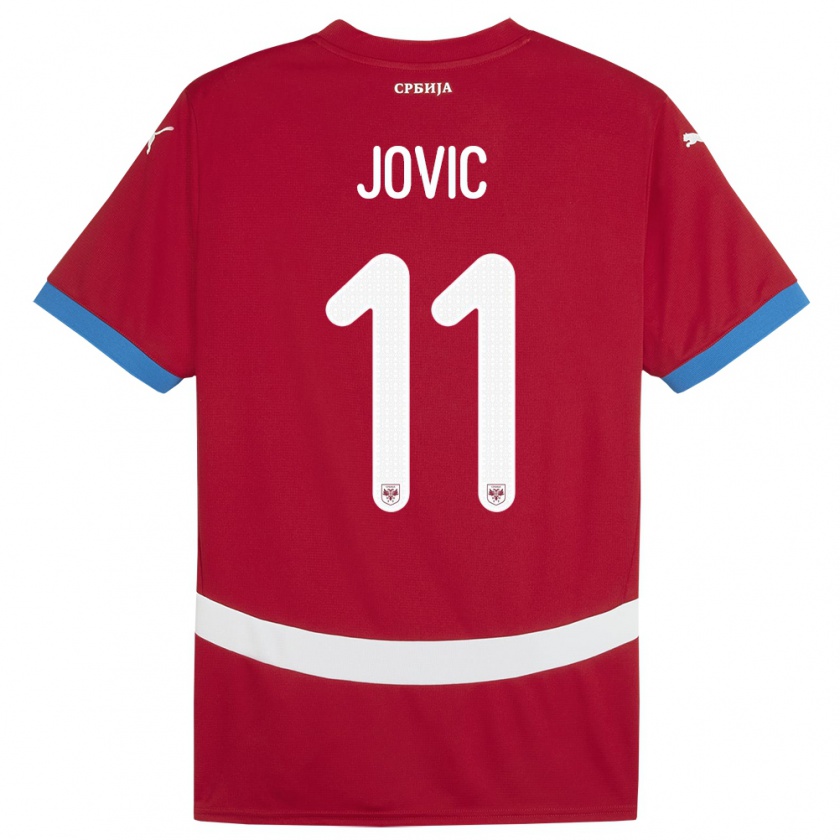 Kandiny Deti Srbsko Luka Jovic #11 Červená Dresy Hazai Csapatmez 24-26 Triĭká