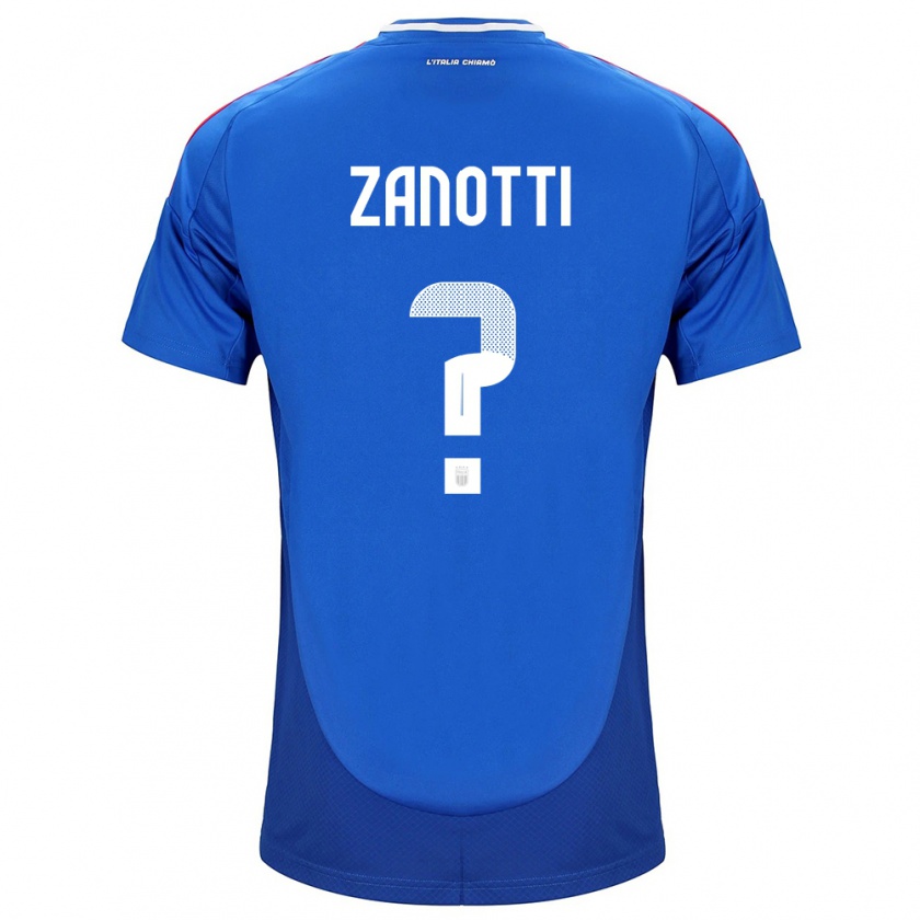 Kandiny Deti Taliansko Mattia Zanotti #0 Modrá Dresy Hazai Csapatmez 24-26 Triĭká