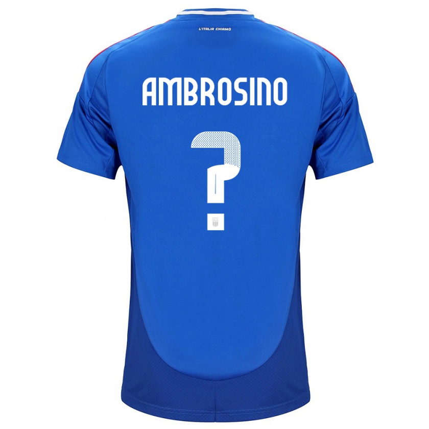 Kandiny Deti Taliansko Giuseppe Ambrosino #0 Modrá Dresy Hazai Csapatmez 24-26 Triĭká