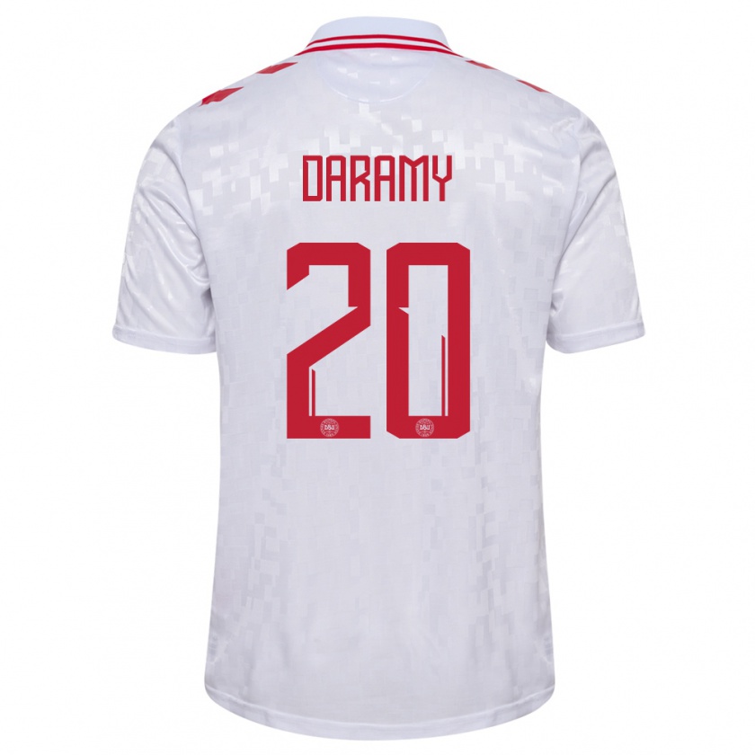 Kandiny Deti Dánsko Mohamed Daramy #20 Biely Dresy Idegenbeli Csapatmez 24-26 Triĭká