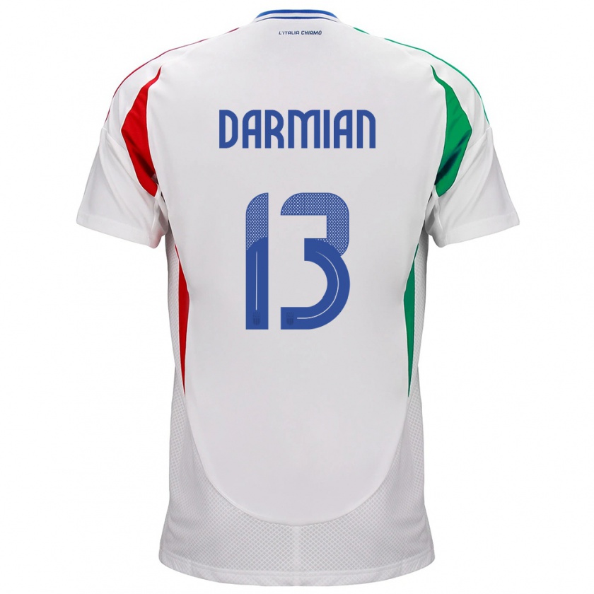 Kandiny Deti Taliansko Matteo Darmian #13 Biely Dresy Idegenbeli Csapatmez 24-26 Triĭká