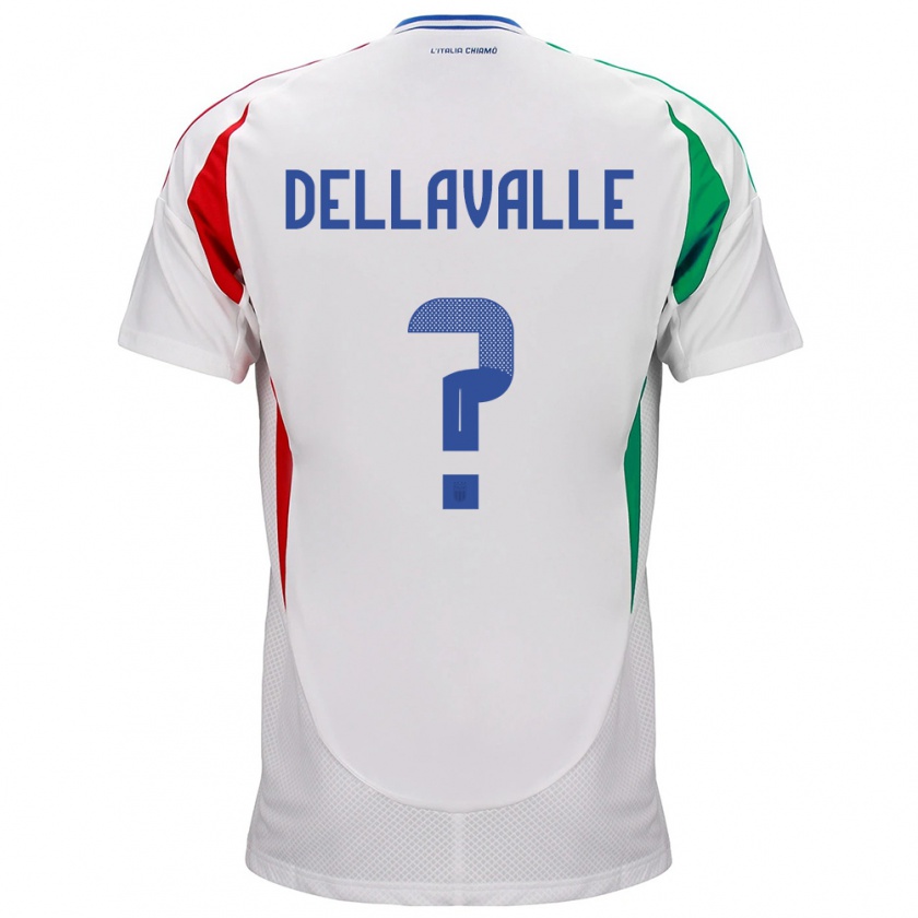 Kandiny Deti Taliansko Alessandro Dellavalle #0 Biely Dresy Idegenbeli Csapatmez 24-26 Triĭká