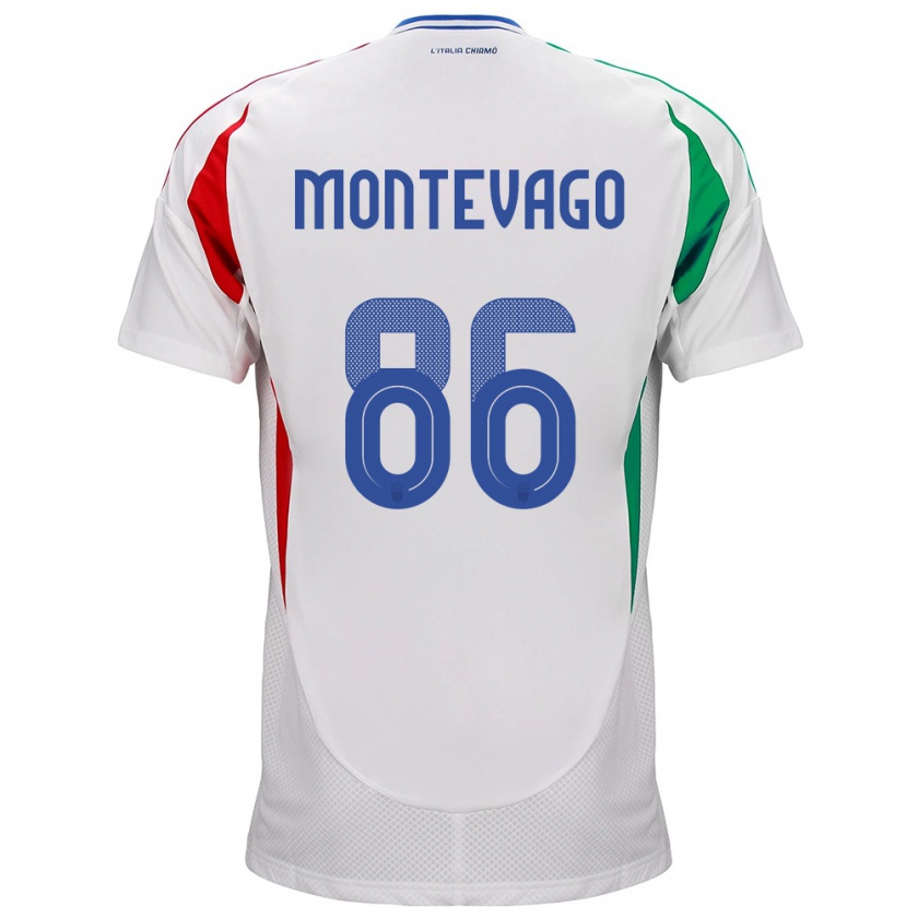 Kandiny Deti Taliansko Daniele Montevago #86 Biely Dresy Idegenbeli Csapatmez 24-26 Triĭká