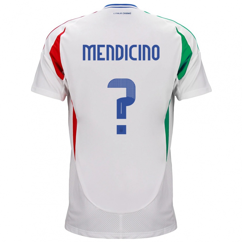 Kandiny Deti Taliansko Leonardo Mendicino #0 Biely Dresy Idegenbeli Csapatmez 24-26 Triĭká