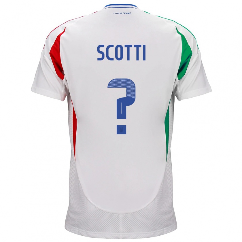 Kandiny Deti Taliansko Filippo Scotti #0 Biely Dresy Idegenbeli Csapatmez 24-26 Triĭká