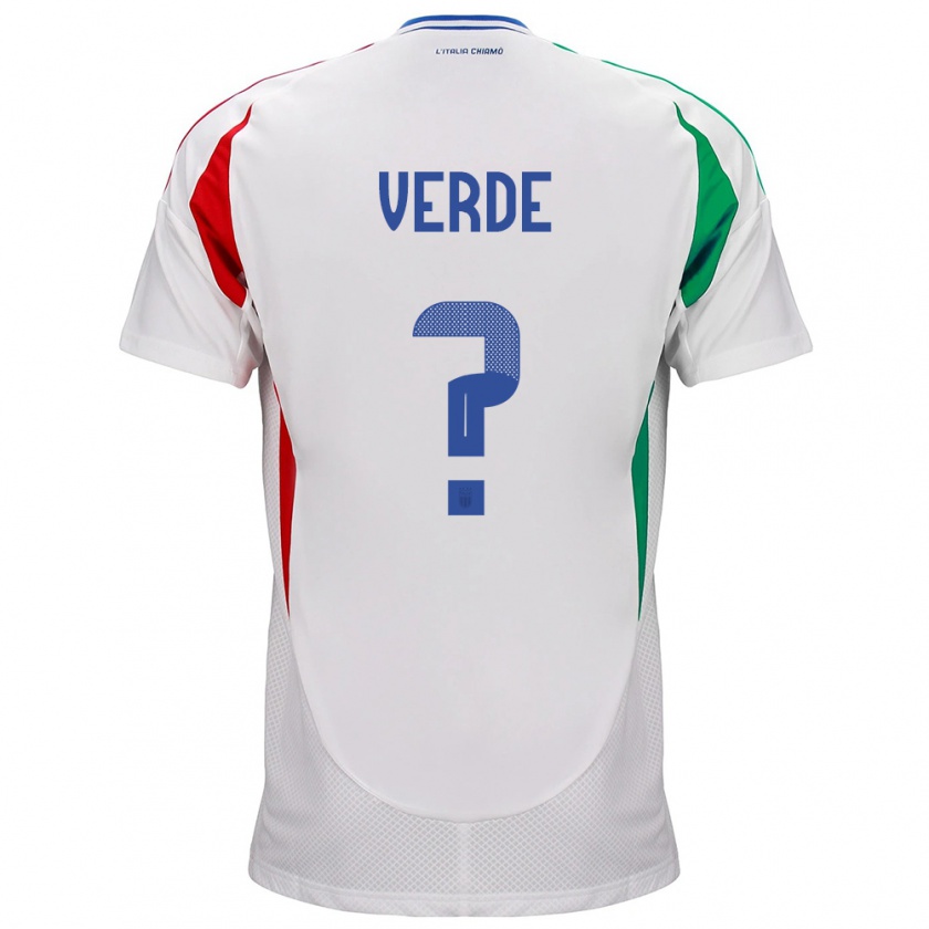 Kandiny Deti Taliansko Francesco Verde #0 Biely Dresy Idegenbeli Csapatmez 24-26 Triĭká