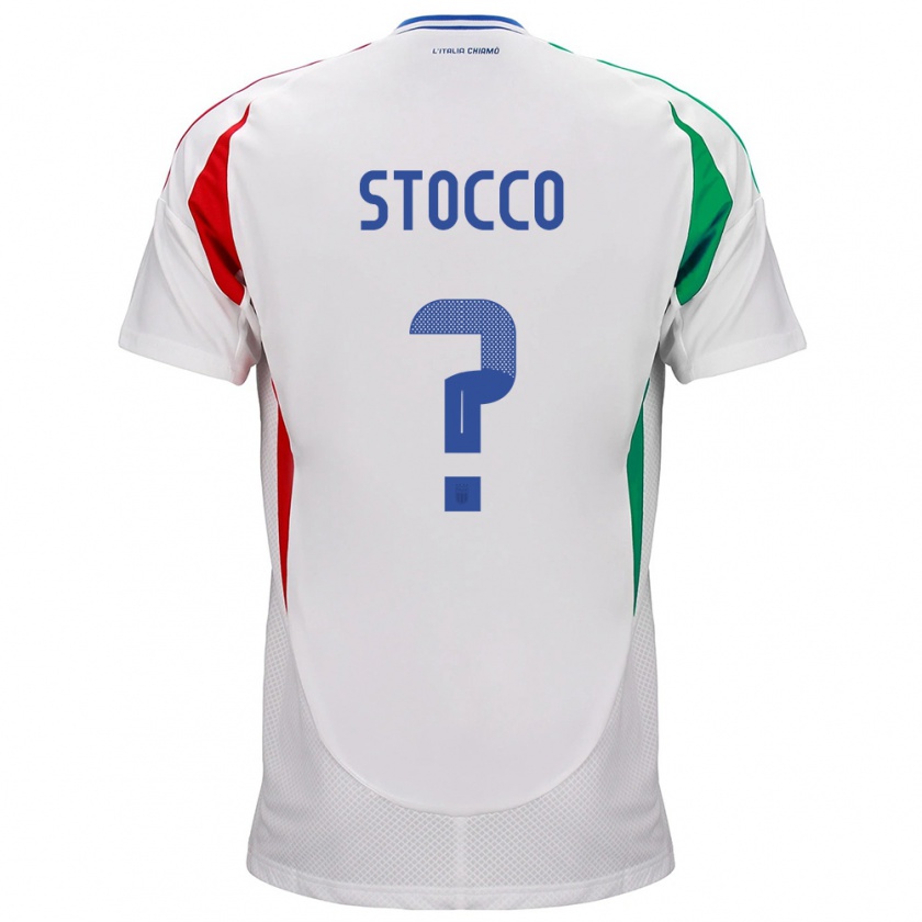 Kandiny Deti Taliansko Pietro Stocco #0 Biely Dresy Idegenbeli Csapatmez 24-26 Triĭká