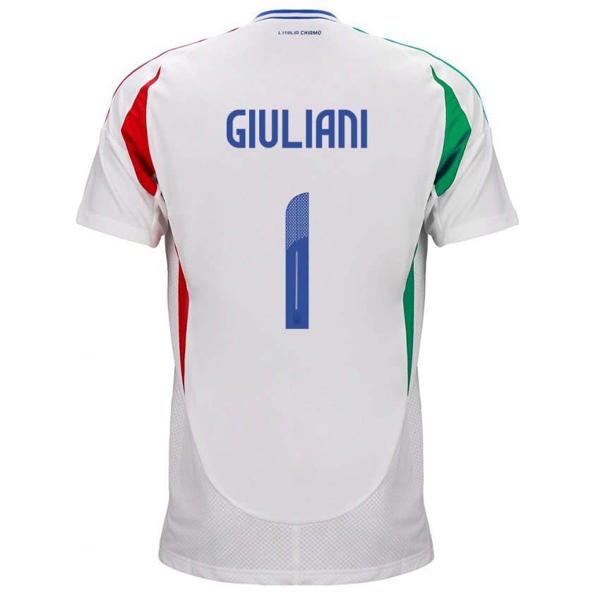 Kandiny Deti Taliansko Laura Giuliani #1 Biely Dresy Idegenbeli Csapatmez 24-26 Triĭká