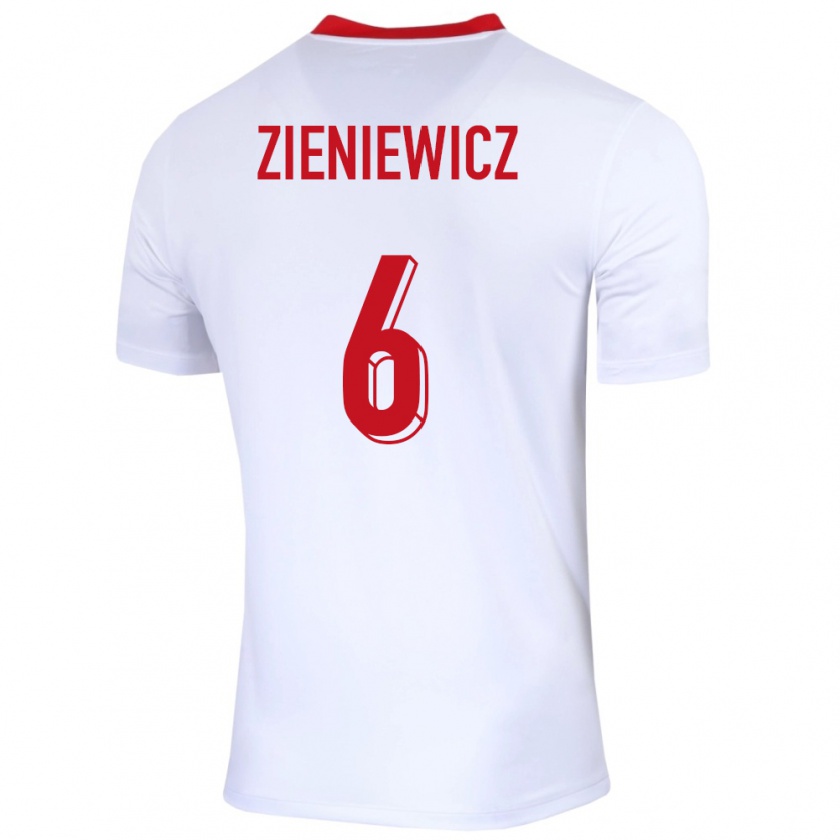 Kandiny Muži Poľsko Wiktoria Zieniewicz #6 Biely Dresy Hazai Csapatmez 24-26 Triĭká