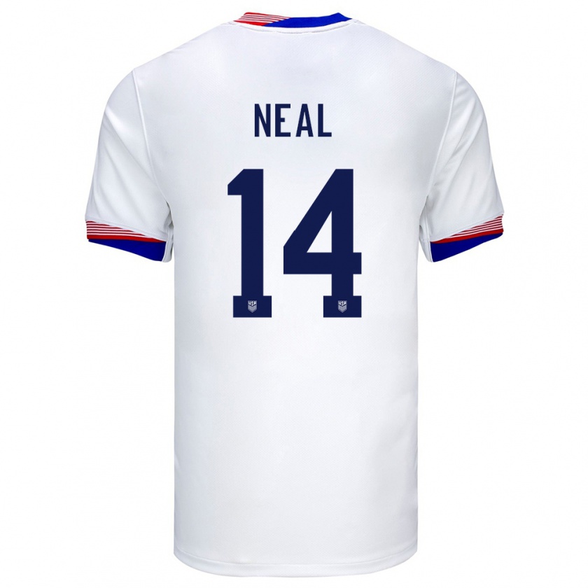 Kandiny Muži Americké Jalen Neal #14 Biely Dresy Hazai Csapatmez 24-26 Triĭká