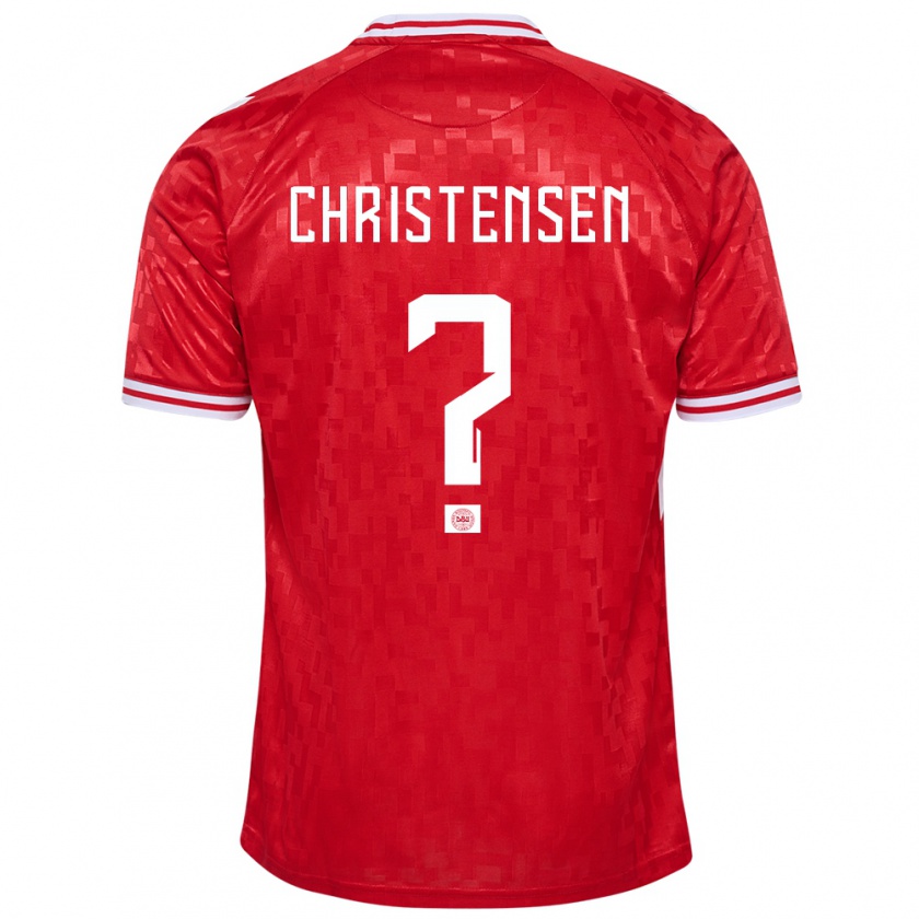 Kandiny Muži Dánsko Sebastian Christensen #0 Červená Dresy Hazai Csapatmez 24-26 Triĭká