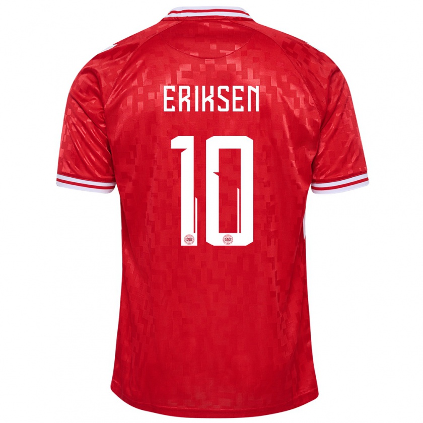 Kandiny Muži Dánsko Christian Eriksen #10 Červená Dresy Hazai Csapatmez 24-26 Triĭká