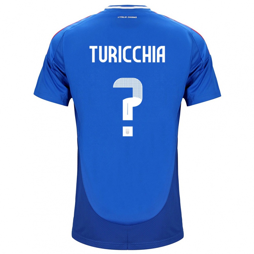 Kandiny Muži Taliansko Riccardo Turicchia #0 Modrá Dresy Hazai Csapatmez 24-26 Triĭká