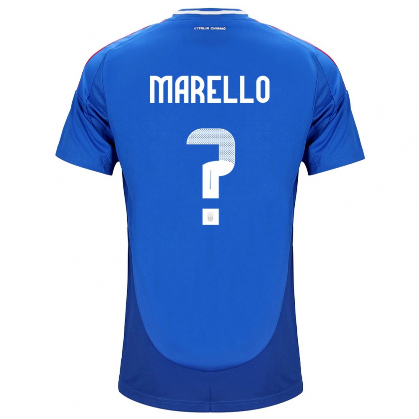 Kandiny Muži Taliansko Mattia Marello #0 Modrá Dresy Hazai Csapatmez 24-26 Triĭká
