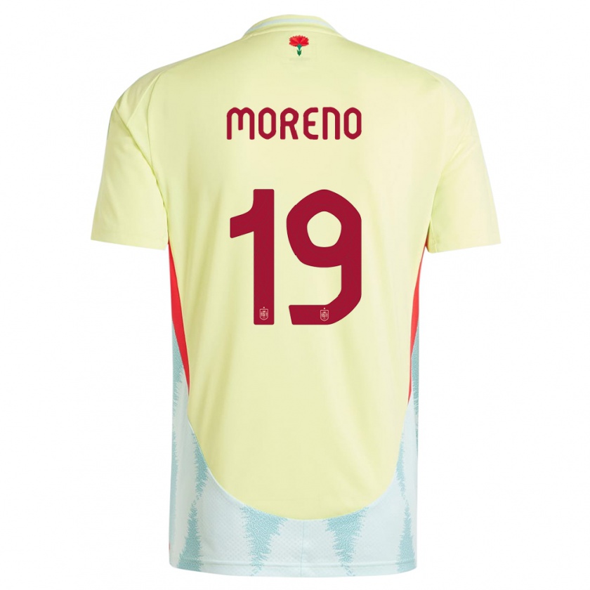Kandiny Muži Španielsko Victor Moreno #19 Žltá Dresy Idegenbeli Csapatmez 24-26 Triĭká