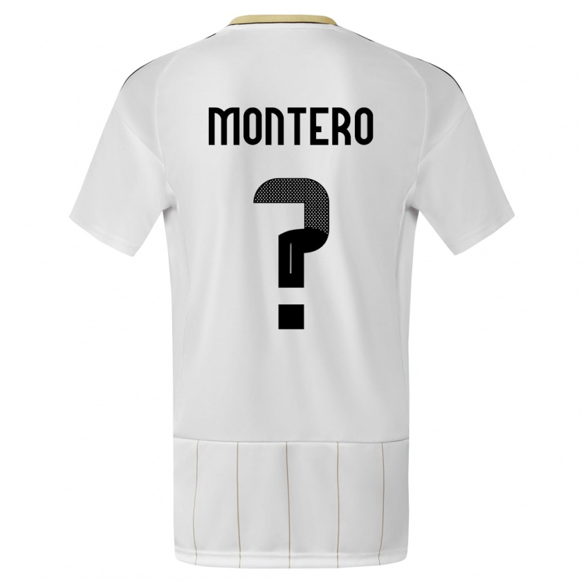 Kandiny Muži Kostarika Claudio Montero #0 Biely Dresy Idegenbeli Csapatmez 24-26 Triĭká