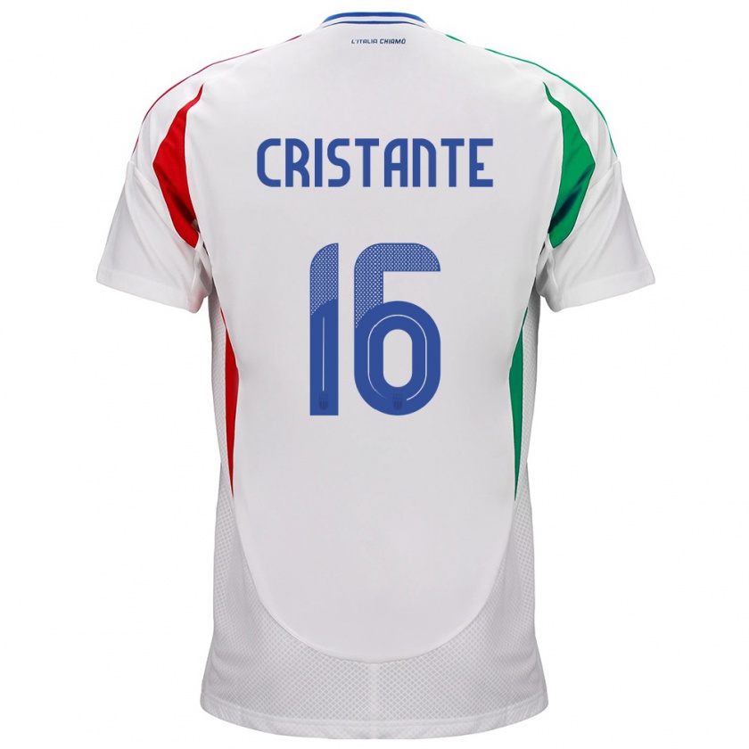 Kandiny Muži Taliansko Bryan Cristante #16 Biely Dresy Idegenbeli Csapatmez 24-26 Triĭká