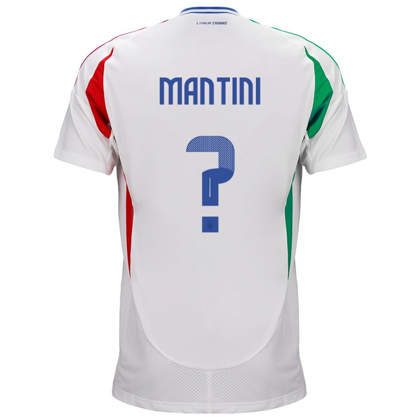 Kandiny Muži Taliansko Matteo Mantini #0 Biely Dresy Idegenbeli Csapatmez 24-26 Triĭká