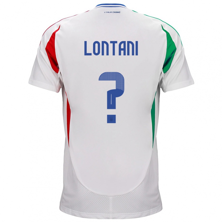 Kandiny Muži Taliansko Simone Lontani #0 Biely Dresy Idegenbeli Csapatmez 24-26 Triĭká