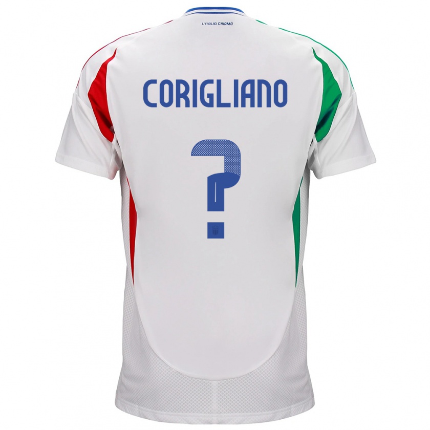 Kandiny Muži Taliansko Thomas Corigliano #0 Biely Dresy Idegenbeli Csapatmez 24-26 Triĭká