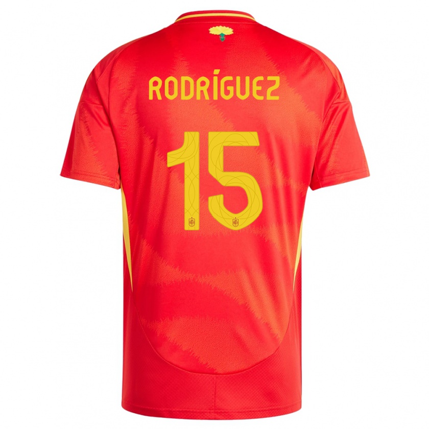 Kandiny Ženy Španielsko Dani Rodriguez #15 Červená Dresy Hazai Csapatmez 24-26 Triĭká