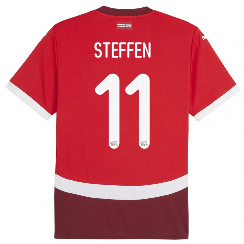 Kandiny Ženy Švajčiarsko Renato Steffen #11 Červená Dresy Hazai Csapatmez 24-26 Triĭká