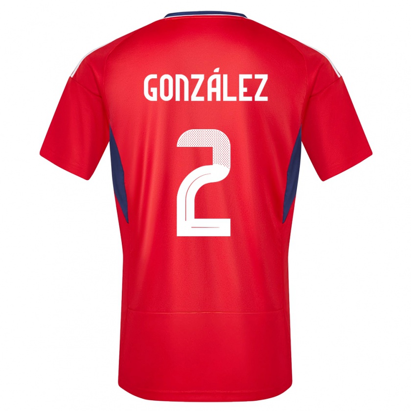 Kandiny Ženy Kostarika Julian Gonzalez #2 Červená Dresy Hazai Csapatmez 24-26 Triĭká