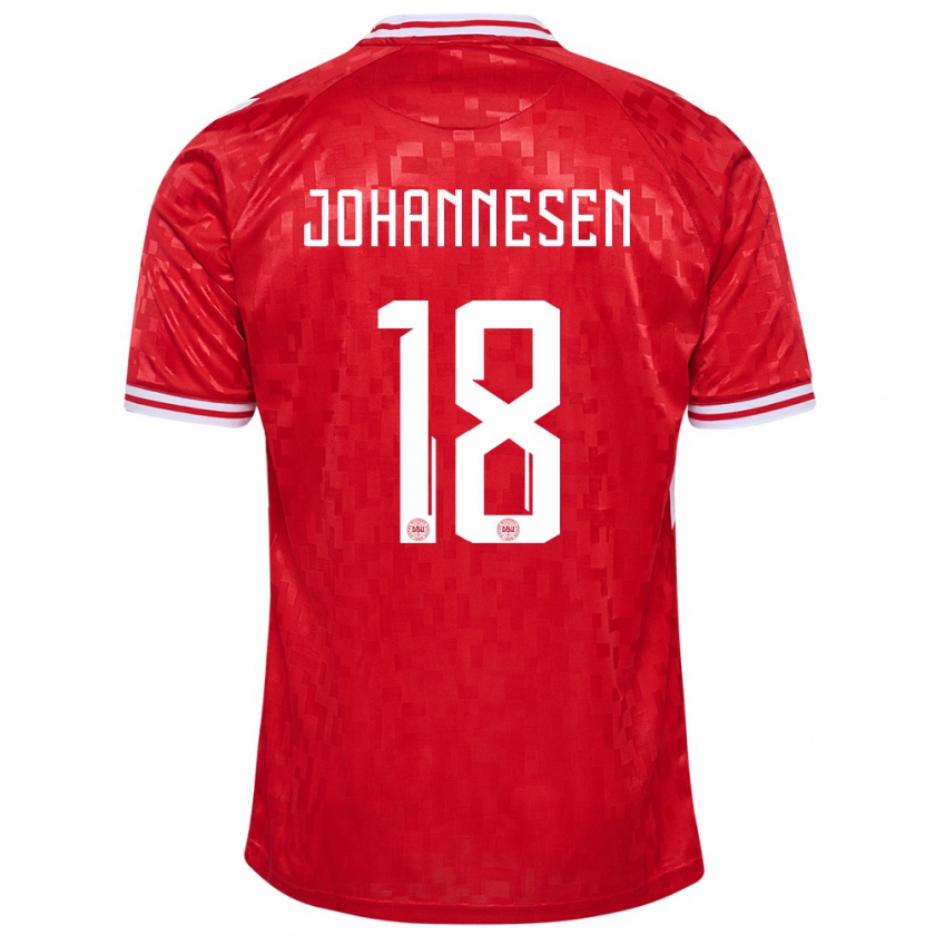 Kandiny Ženy Dánsko Sofus Johannesen #18 Červená Dresy Hazai Csapatmez 24-26 Triĭká