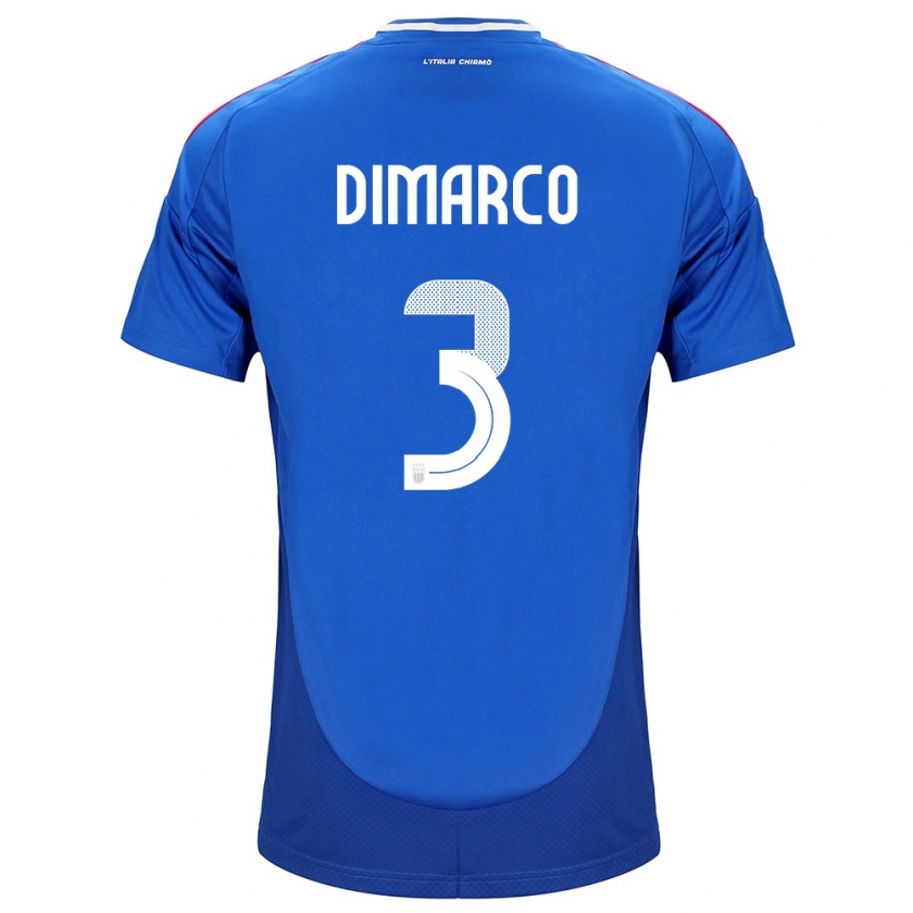 Kandiny Ženy Taliansko Federico Dimarco #3 Modrá Dresy Hazai Csapatmez 24-26 Triĭká
