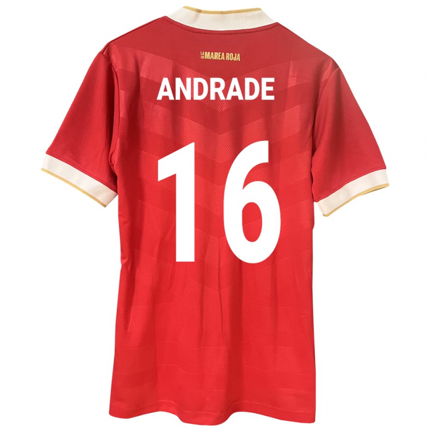 Kandiny Ženy Panama Andrés Andrade #16 Červená Dresy Hazai Csapatmez 24-26 Triĭká