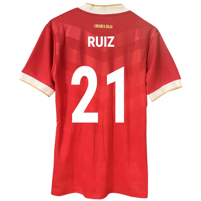 Kandiny Ženy Panama Alberto Ruiz #21 Červená Dresy Hazai Csapatmez 24-26 Triĭká