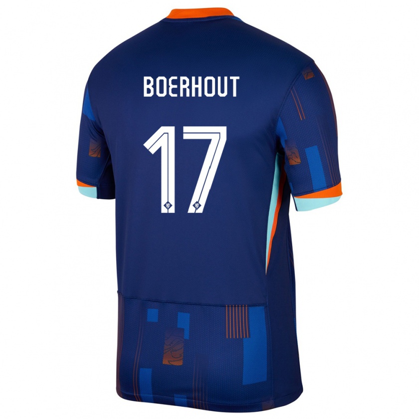Kandiny Ženy Holandsko Yoram Boerhout #17 Modrá Dresy Idegenbeli Csapatmez 24-26 Triĭká