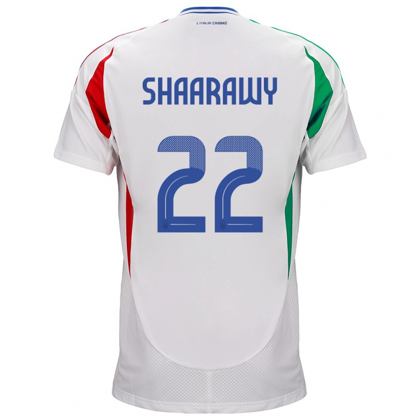 Kandiny Ženy Taliansko Stephan El Shaarawy #22 Biely Dresy Idegenbeli Csapatmez 24-26 Triĭká