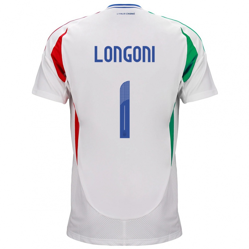 Kandiny Ženy Taliansko Alessandro Longoni #1 Biely Dresy Idegenbeli Csapatmez 24-26 Triĭká