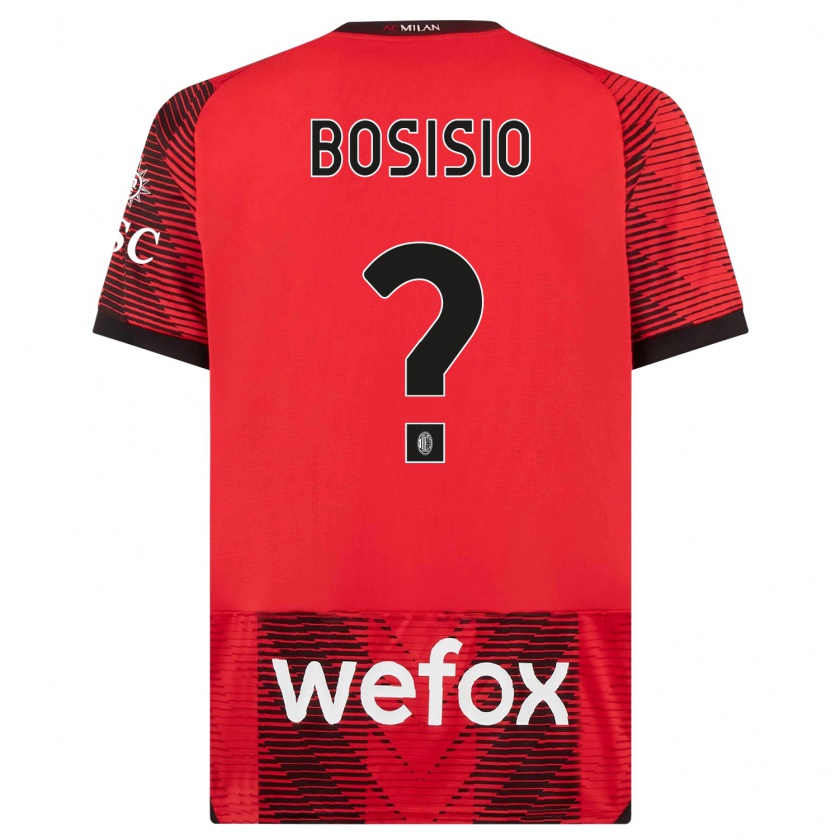 Kandiny Deti Josue Bosisio #0 Červená Čierna Dresy Hazai Csapatmez 2023/24 Triĭká