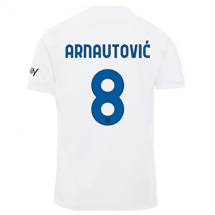 Kandiny Deti Marko Arnautovic #8 Biely Dresy Idegenbeli Csapatmez 2023/24 Triĭká