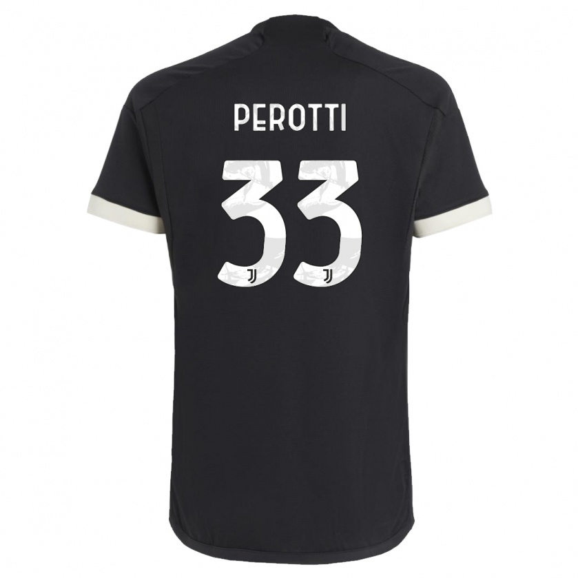 Kandiny Deti Clemente Perotti #33 Čierna Dresy Tretia Csapatmez 2023/24 Triĭká