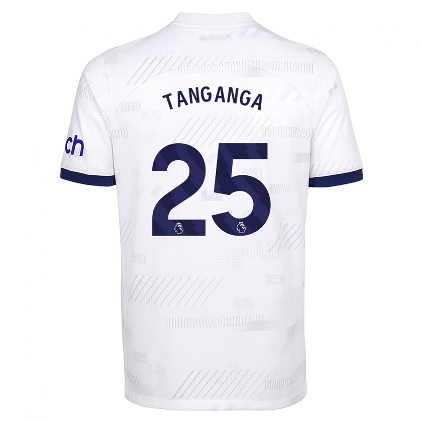 Kandiny Muži Japhet Tanganga #25 Biely Dresy Hazai Csapatmez 2023/24 Triĭká