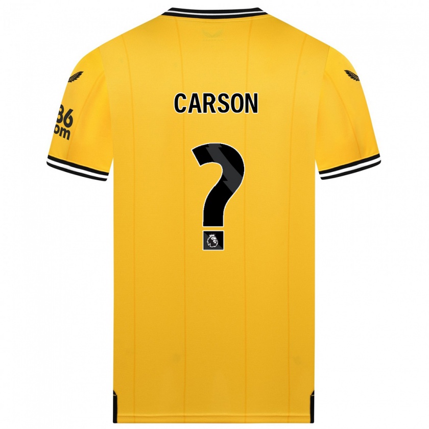 Kandiny Muži Hayden Carson #0 Žltá Dresy Hazai Csapatmez 2023/24 Triĭká