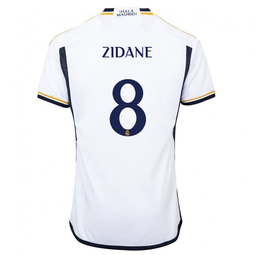 Kandiny Muži Théo Zidane #8 Biely Dresy Hazai Csapatmez 2023/24 Triĭká