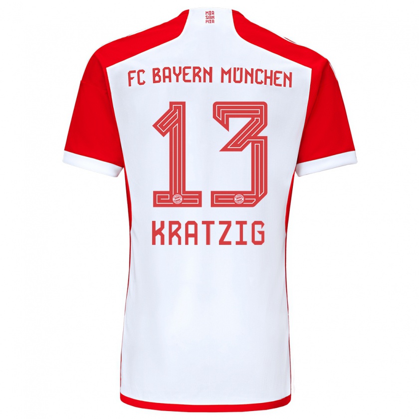 Kandiny Muži Frans Kratzig #13 Červená Biela Dresy Hazai Csapatmez 2023/24 Triĭká