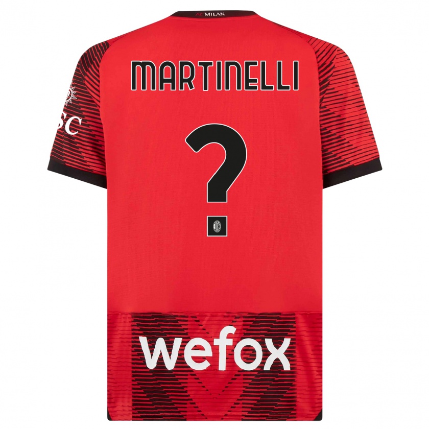 Kandiny Muži Riccardo Martinelli #0 Červená Čierna Dresy Hazai Csapatmez 2023/24 Triĭká