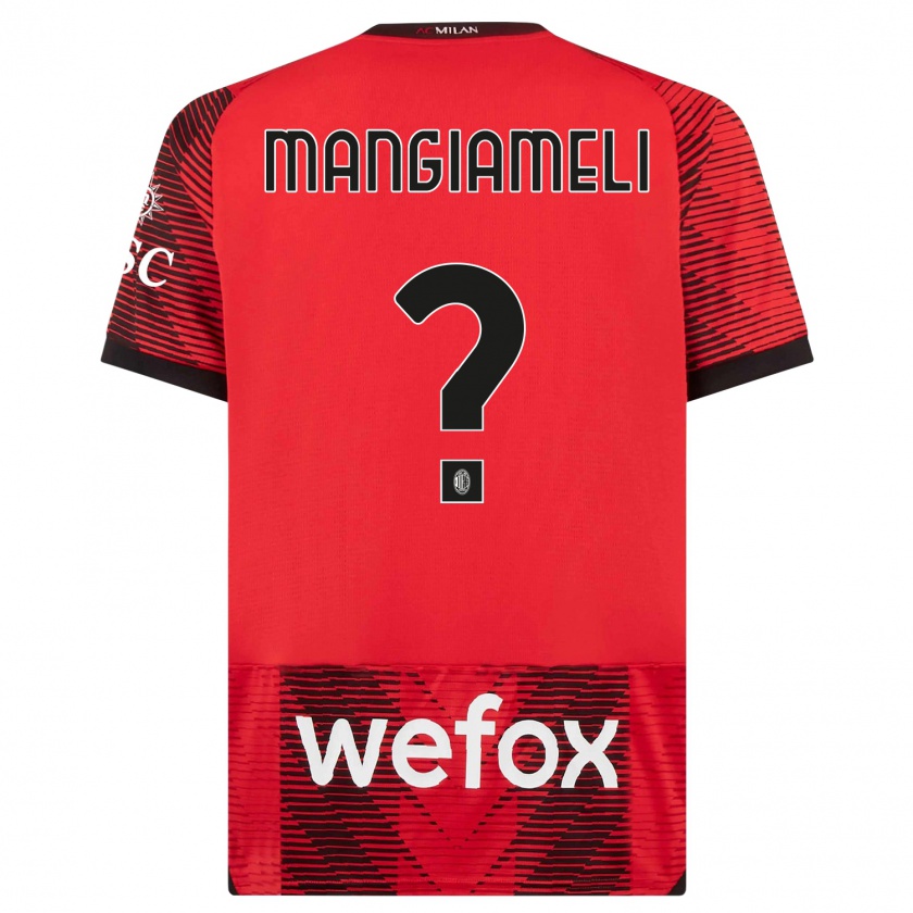 Kandiny Muži Federico Mangiameli #0 Červená Čierna Dresy Hazai Csapatmez 2023/24 Triĭká