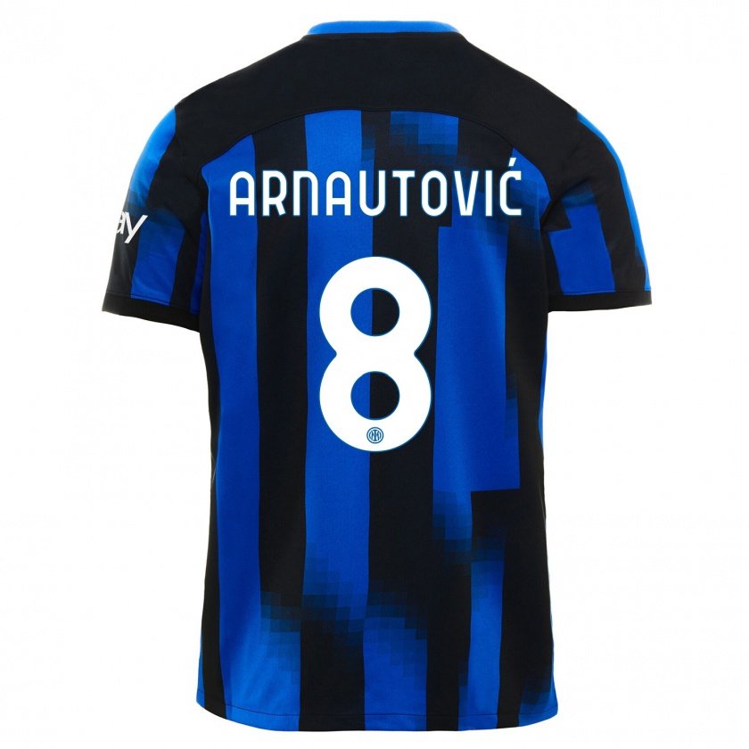 Kandiny Muži Marko Arnautovic #8 Čierna Modrá Dresy Hazai Csapatmez 2023/24 Triĭká