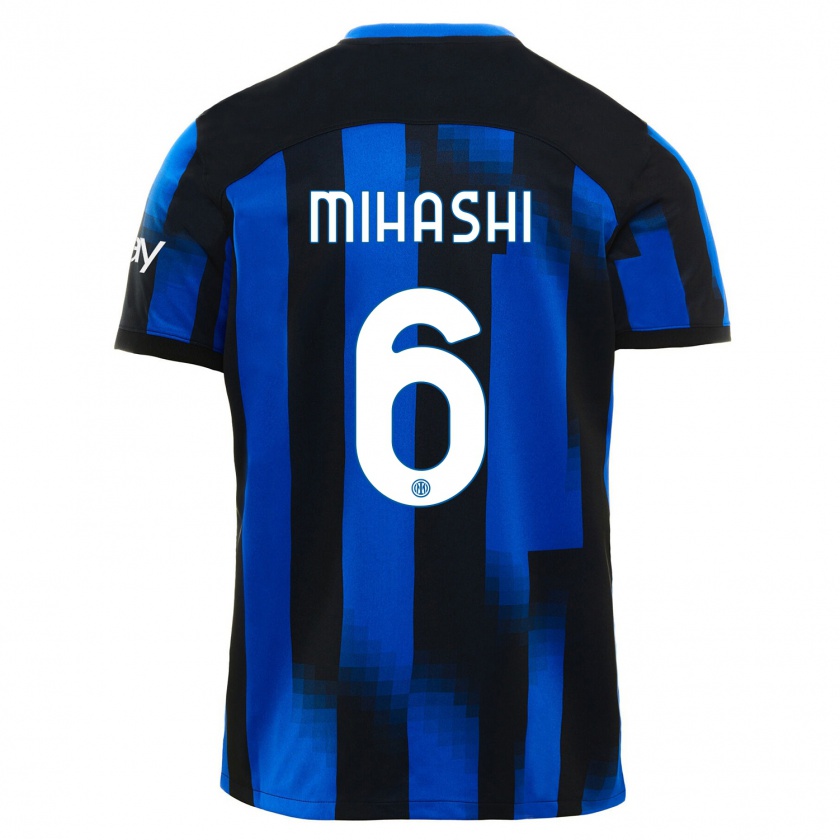 Kandiny Muži Mana Mihashi #6 Čierna Modrá Dresy Hazai Csapatmez 2023/24 Triĭká