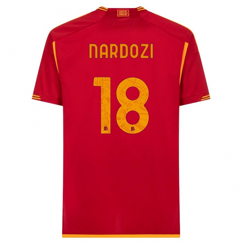 Kandiny Muži Manuel Nardozi #18 Červená Dresy Hazai Csapatmez 2023/24 Triĭká