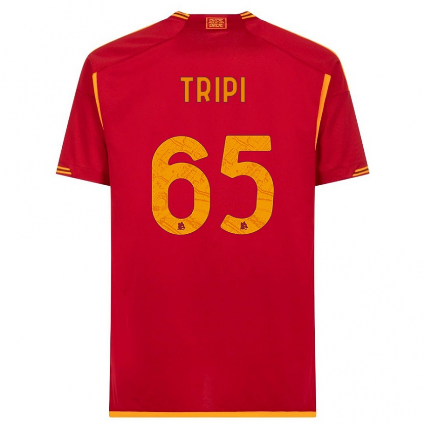 Kandiny Muži Filippo Tripi #65 Červená Dresy Hazai Csapatmez 2023/24 Triĭká
