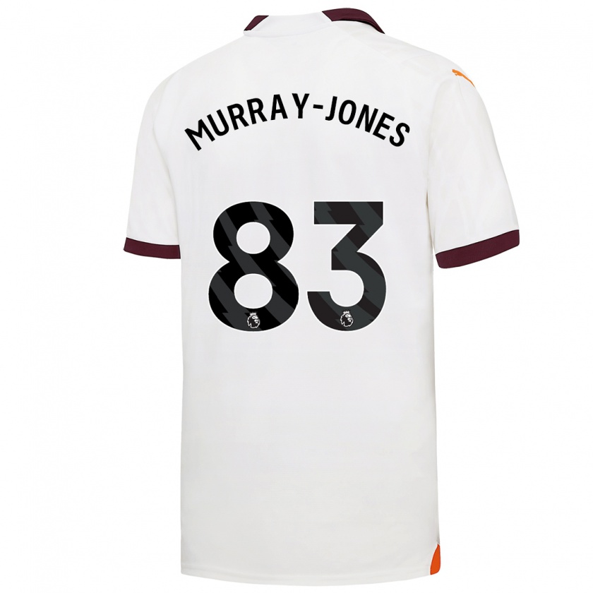 Kandiny Muži George Murray-Jones #83 Biely Dresy Idegenbeli Csapatmez 2023/24 Triĭká