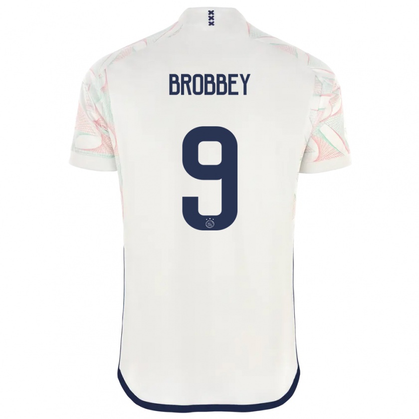 Kandiny Muži Brian Brobbey #9 Biely Dresy Idegenbeli Csapatmez 2023/24 Triĭká