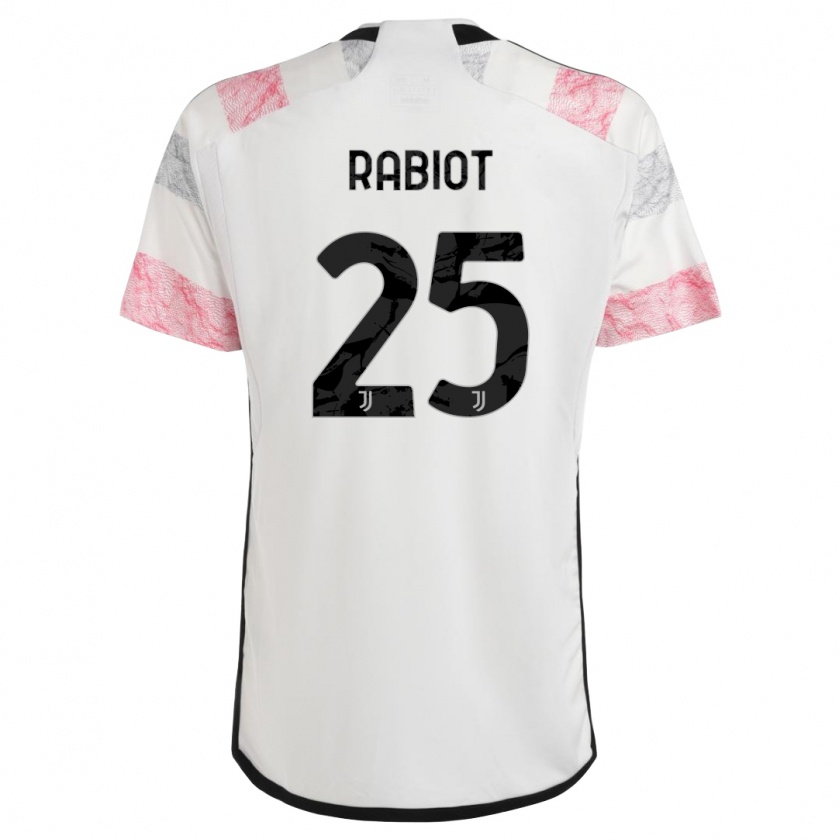 Kandiny Muži Adrien Rabiot #25 Biela Ružová Dresy Idegenbeli Csapatmez 2023/24 Triĭká